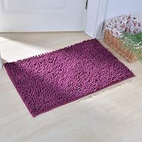 玄関マット 足拭きマット パープル Amazon｜バスマット 足ふき 風呂マット ストラップ 40*60cm 玄関